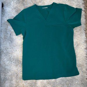 Mandala Womens One Pocket Scrub Top-S Hunter Green